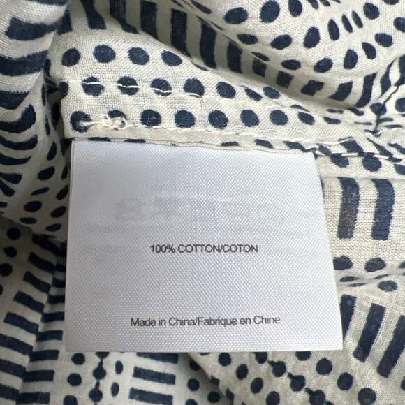 Tory Burch Stephanie Size 6 Beige Black Clear Sequin Tunic Top V-Neck Blouse - Picture 7 of 8